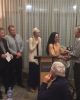 Jane James receives Jeff James' Hall of Fame ring.
